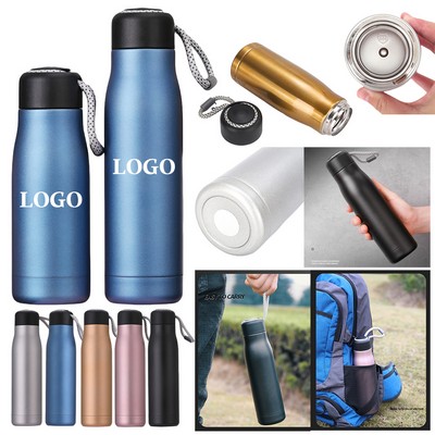 17-Ounce Stainless Steel Vacuum-Insulated Sports Bottle