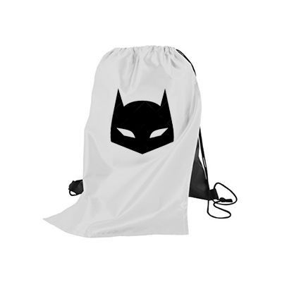 Super Hero Styled Sport & Flag Draw String Back Pack w/Cape