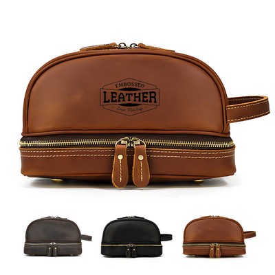 Genuine Leather Toiletry Bag