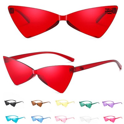 Frameless Cat Eye Sunglasses