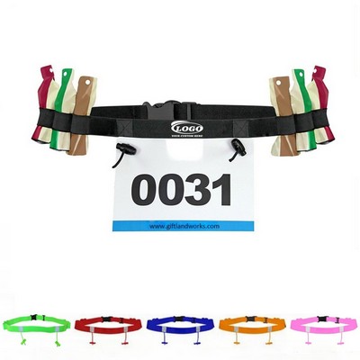 Reflective Multifunction Race Number Belt